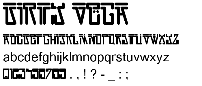 Dirty Vega font
